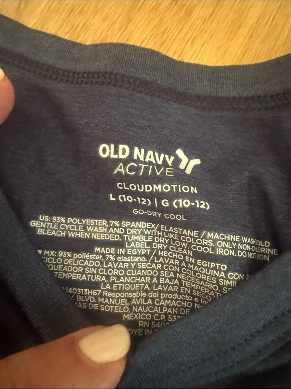Old Navy Active Cloudmotion Navy Short Sleeve Crew Neck Tee - Kids
